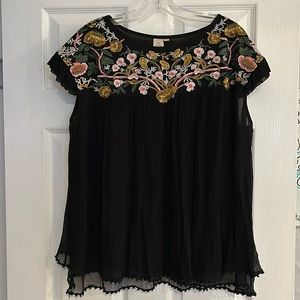 Embroidered top from Anthropologie